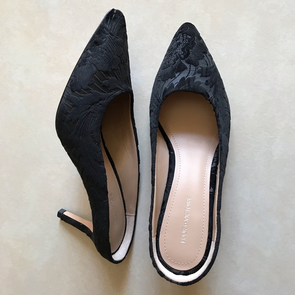 Pour La Victoire Daria Black Velvet Mule Pump - Picture 5 of 8